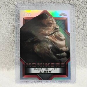 3/$25 Mint 2023.Topps Chrome Jabba Monikers Refractor Star Wars Card M-18!!
